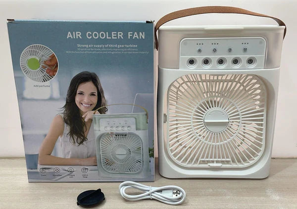 Air Cooler Fan USB Box Fan with LED Light || Full Large Size