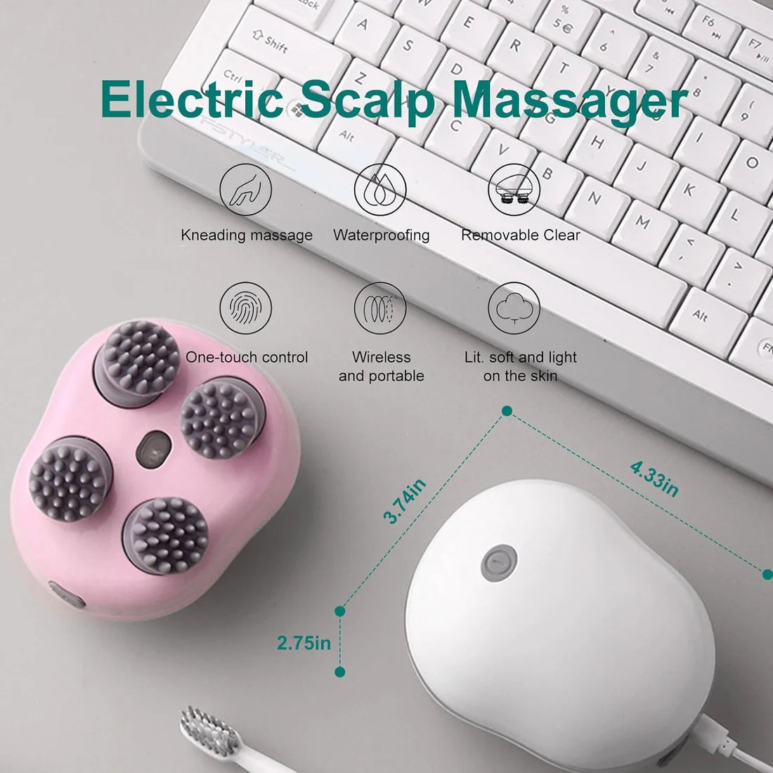 Advanced Electric Scalp Massager with Multiple Modes – For Hair Growth & Relaxation